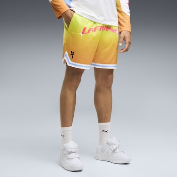 PUMA Regular Sporthose 'LaFrancé Heem Aerospace Mesh Relaxed ' in Gelb
