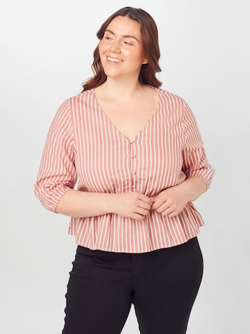 ABOUT YOU Curvy Bluse 'Linn' in Pink: predná strana