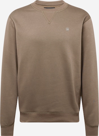 Sweat-shirt 'Premium Core' G-STAR en beige : devant