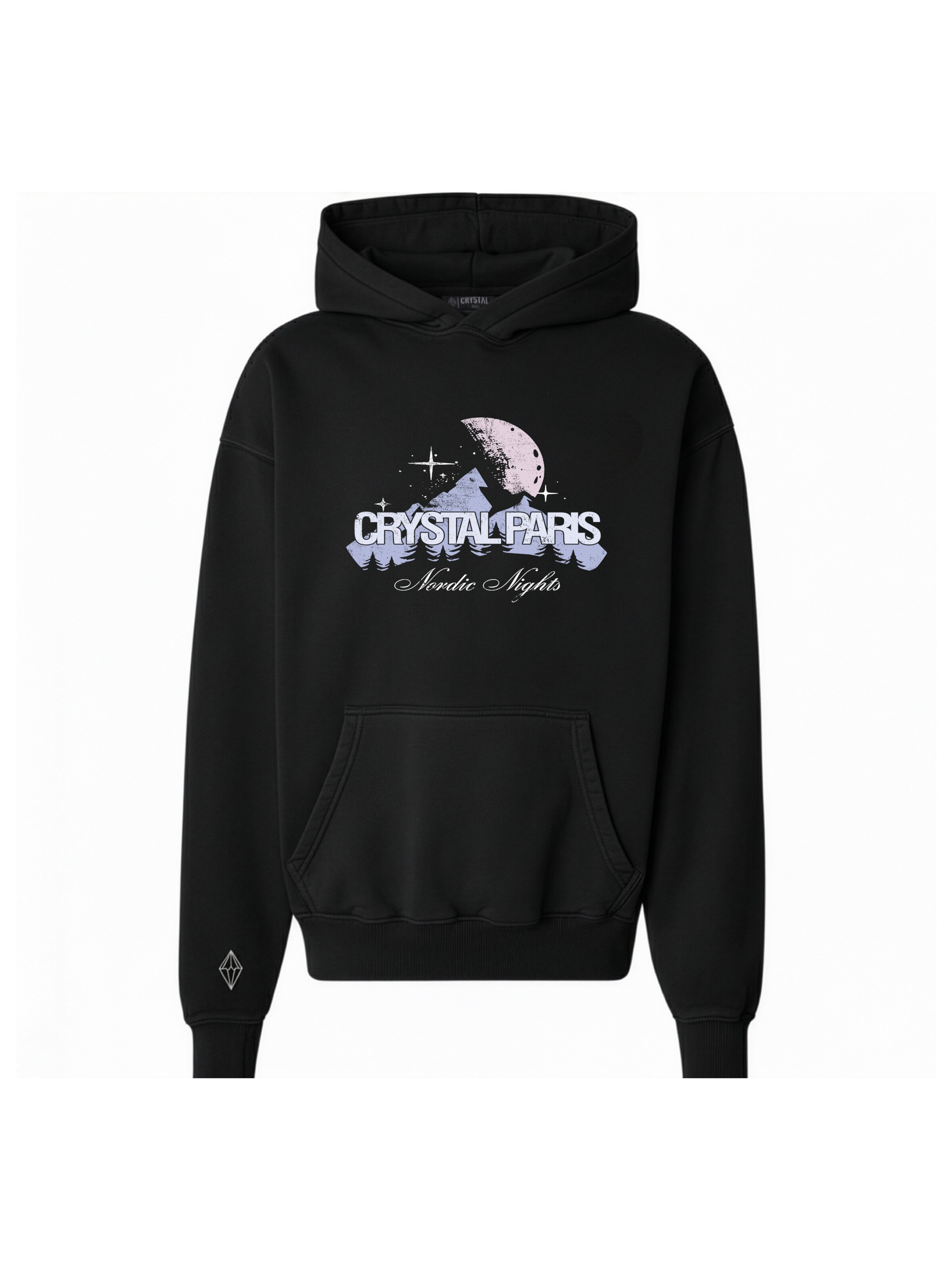 Crystal Paris Sweatshirt 'North'‌‌‌‌‌‌‌‌‌ in Schwarz: Vorderseite