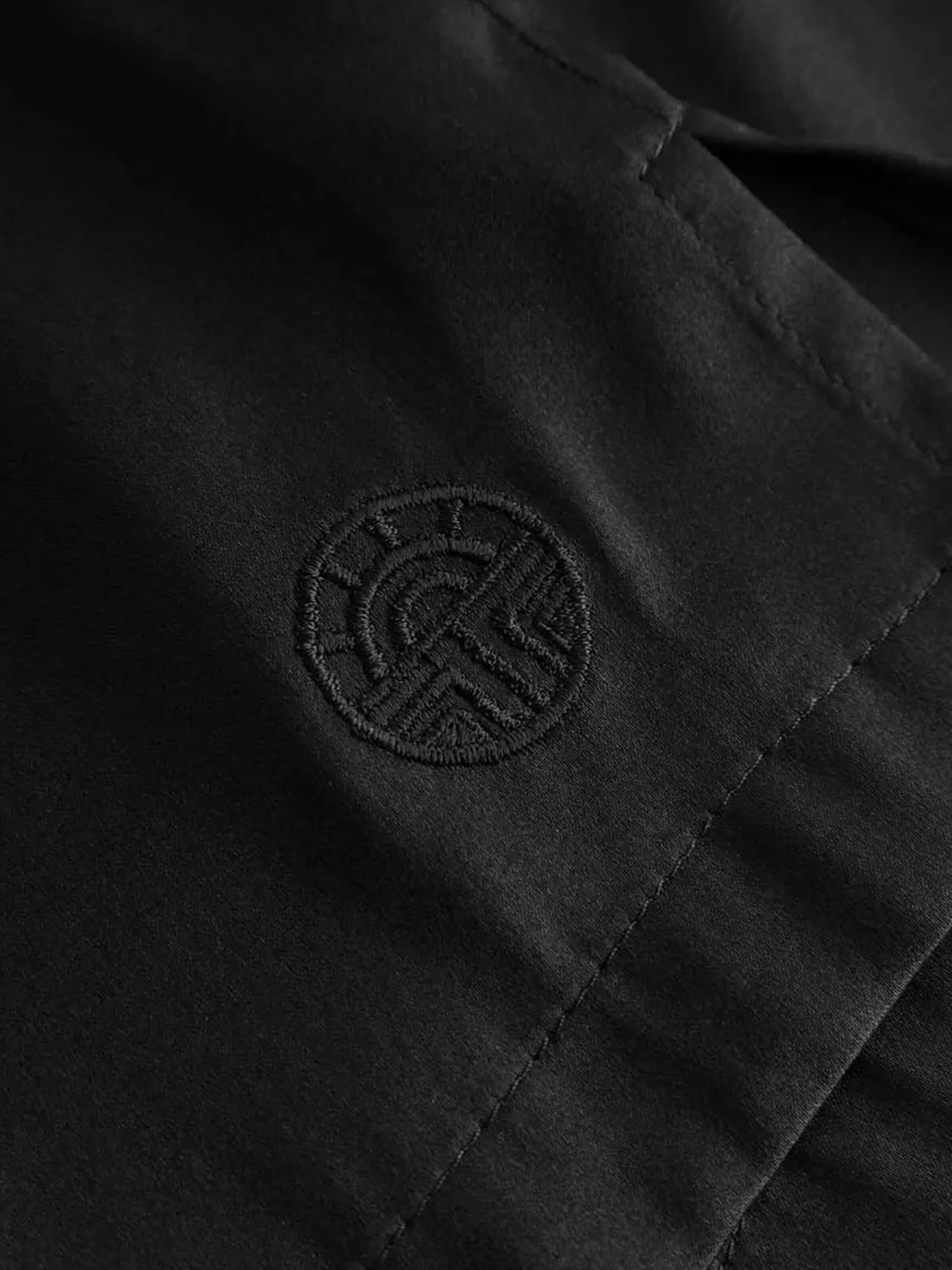 FÉRAUD PARIS Pyjamabroek ' Black Silk ' in Zwart