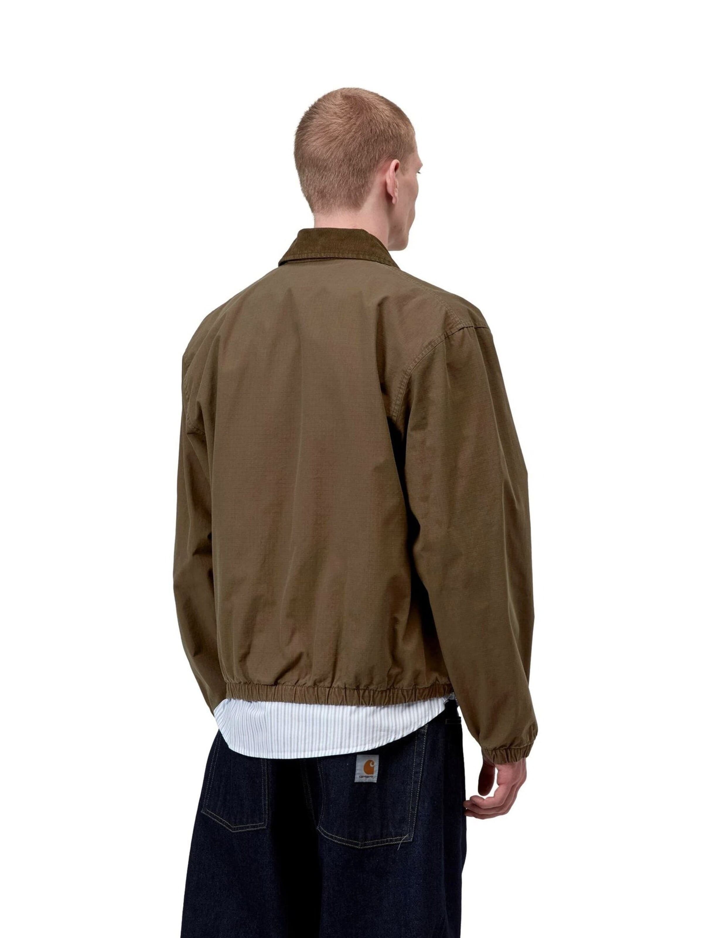 Giacca di felpa 'MADISON PITSTOP JACKET DARKBEECH/BLACK GARMENT DYED' di Carhartt WIP in marrone
