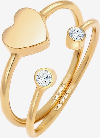 ELLI Ring Herz, Kristall Ring in Gold: predná strana