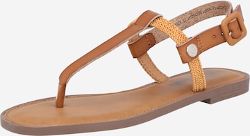 Refresh T-bar sandals in Brown: front