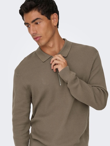 Only & Sons Pullover 'ONSPhil' i beige