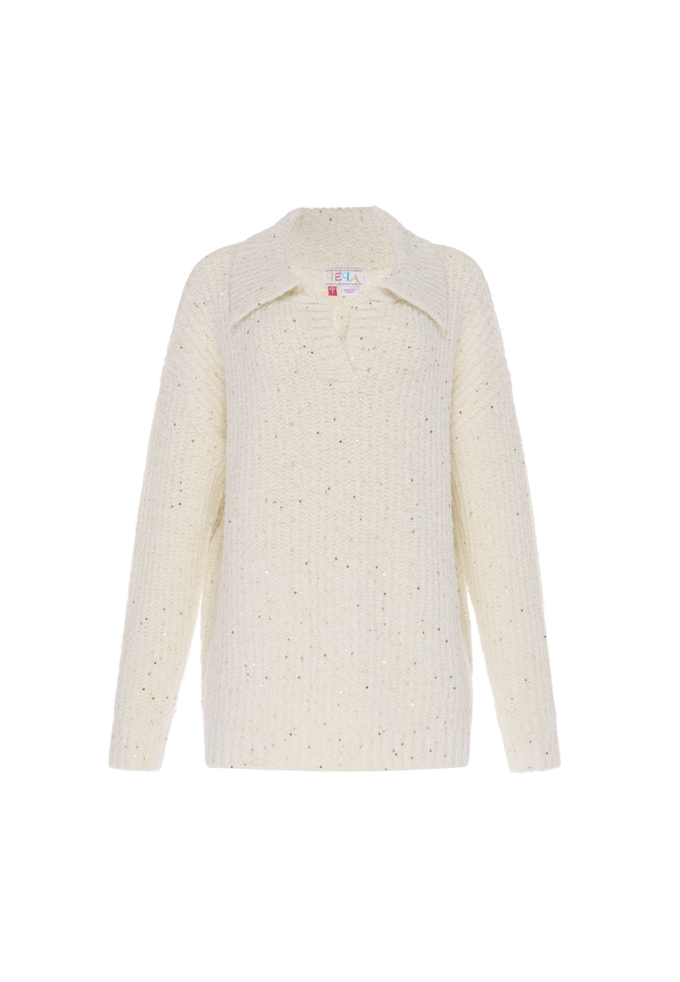 Pull-over IZIA en beige : devant