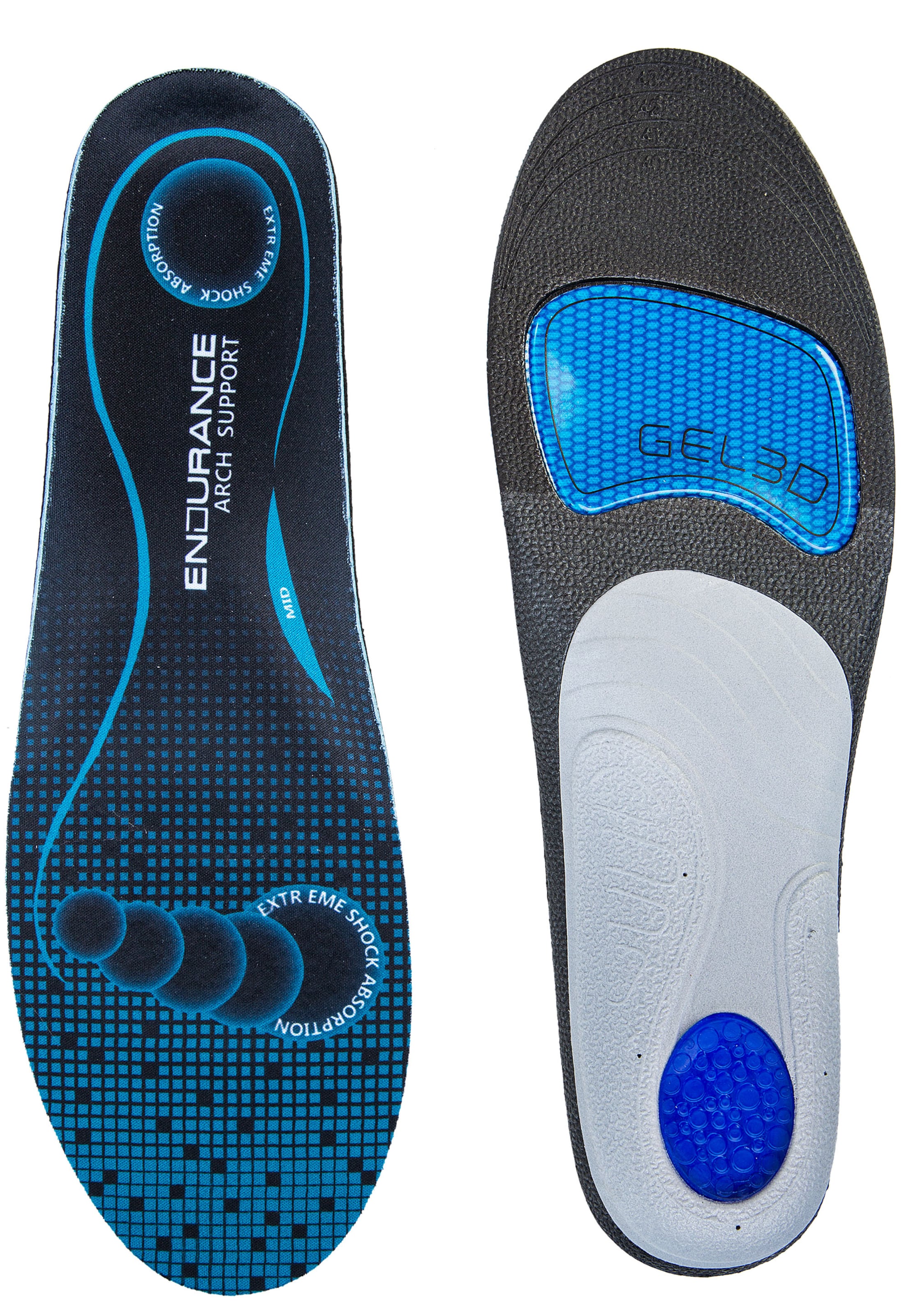 ENDURANCE Einlegesohle in Schwarz: Vorderseite