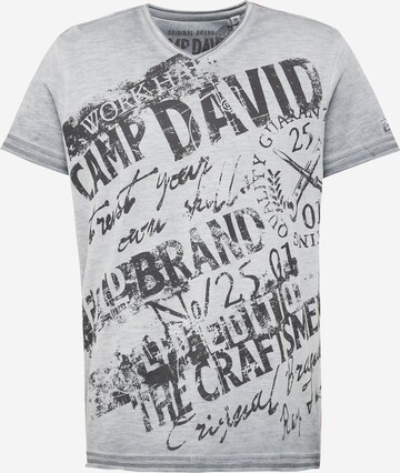 CAMP DAVID Shirt in Grey: front