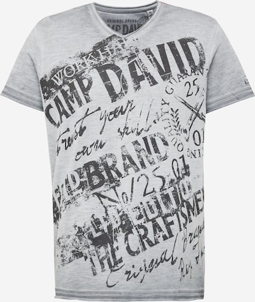 CAMP DAVID Shirt in Grey: front