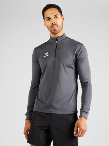 Sweat de sport 'Authentic' Hummel en gris : devant