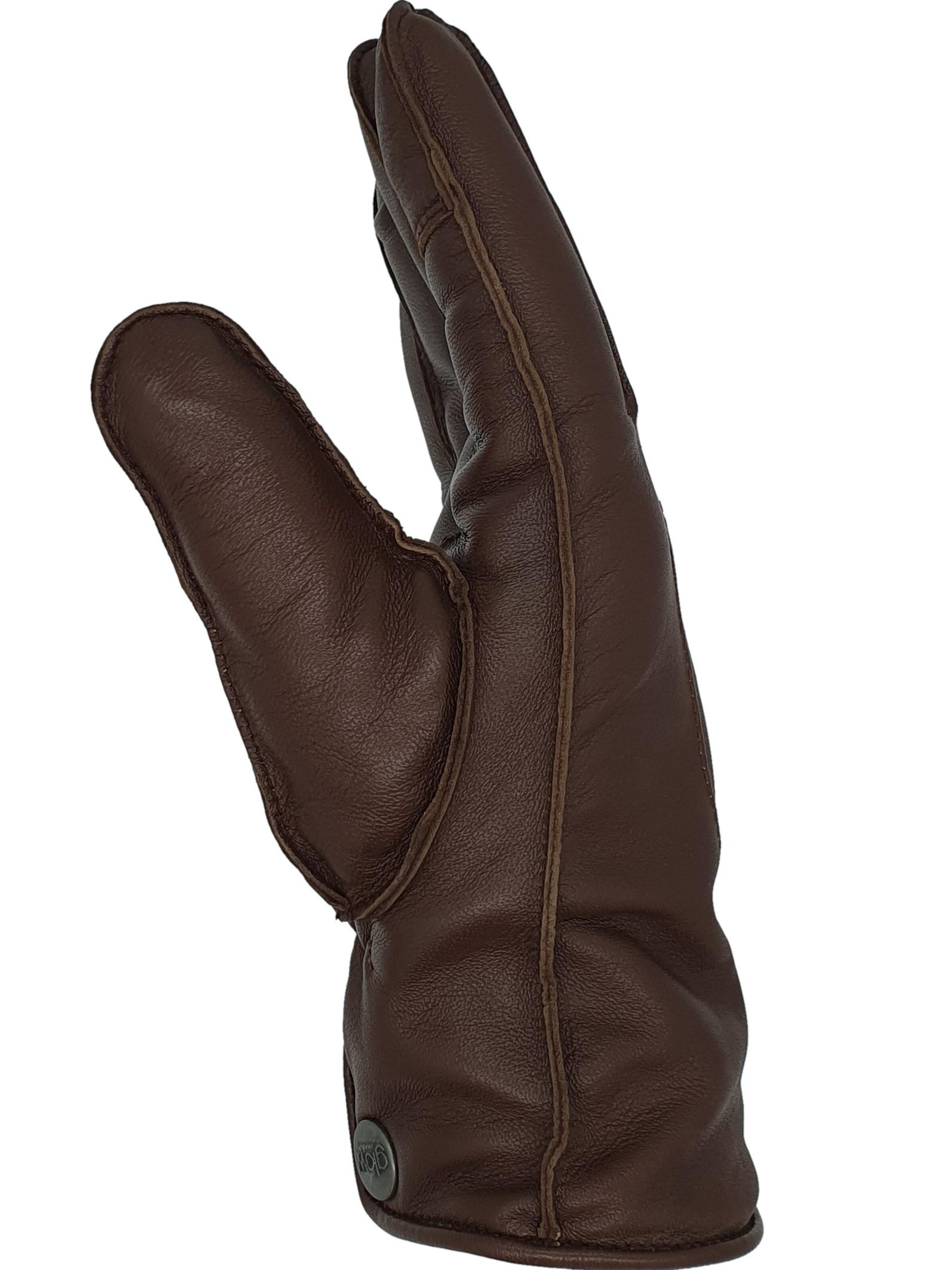 Glow Hamburg Full Finger Gloves 'FA01-03XX-1' in Brown