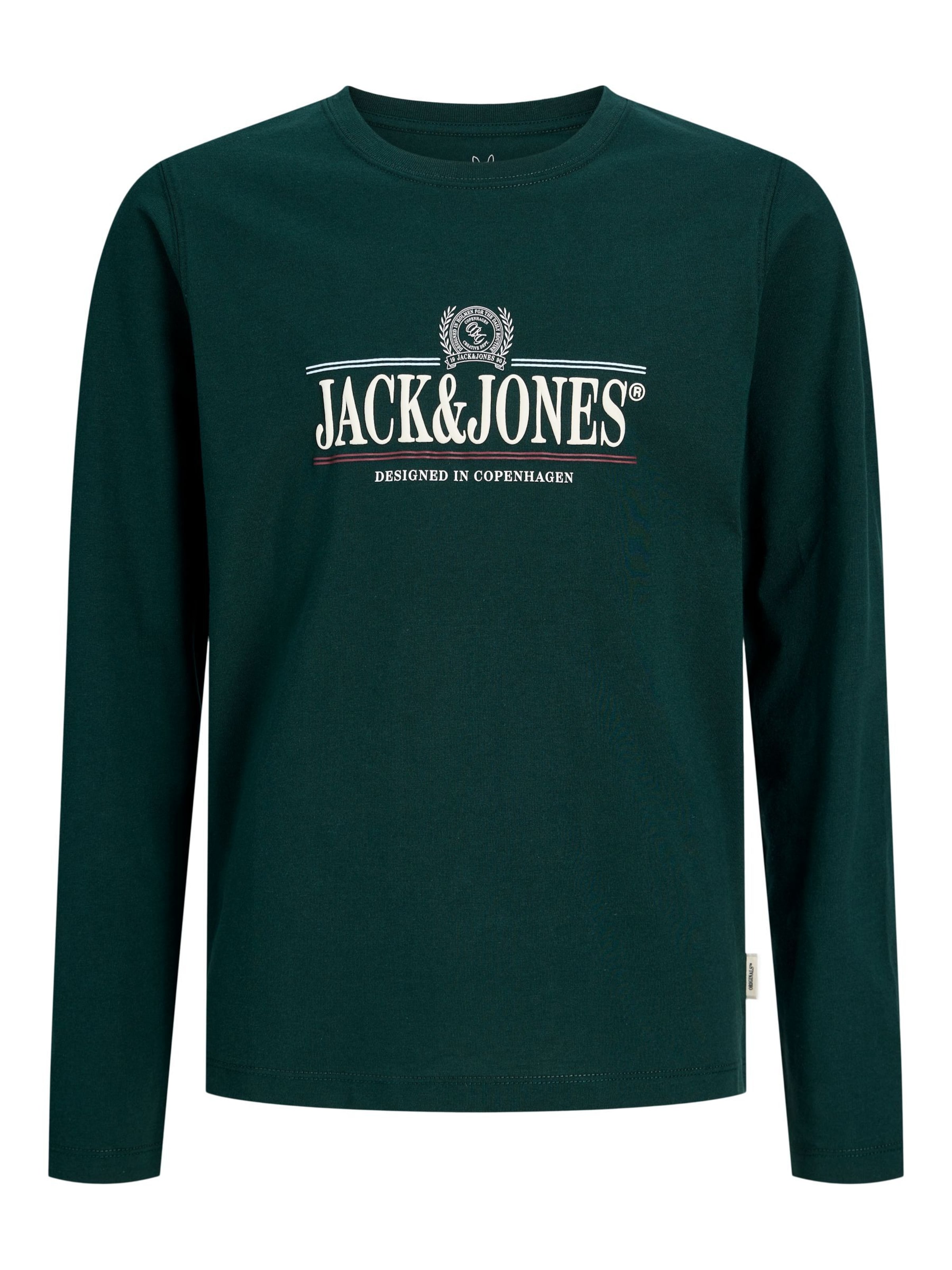 T-Shirt 'JORFrederiksberg' Jack & Jones Junior en vert : devant