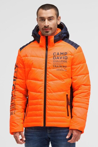 CAMP DAVID Winter Jacket in Orange: front