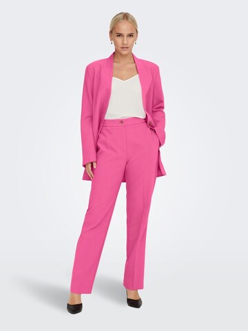 Regular Pantalon à plis ONLY en rose