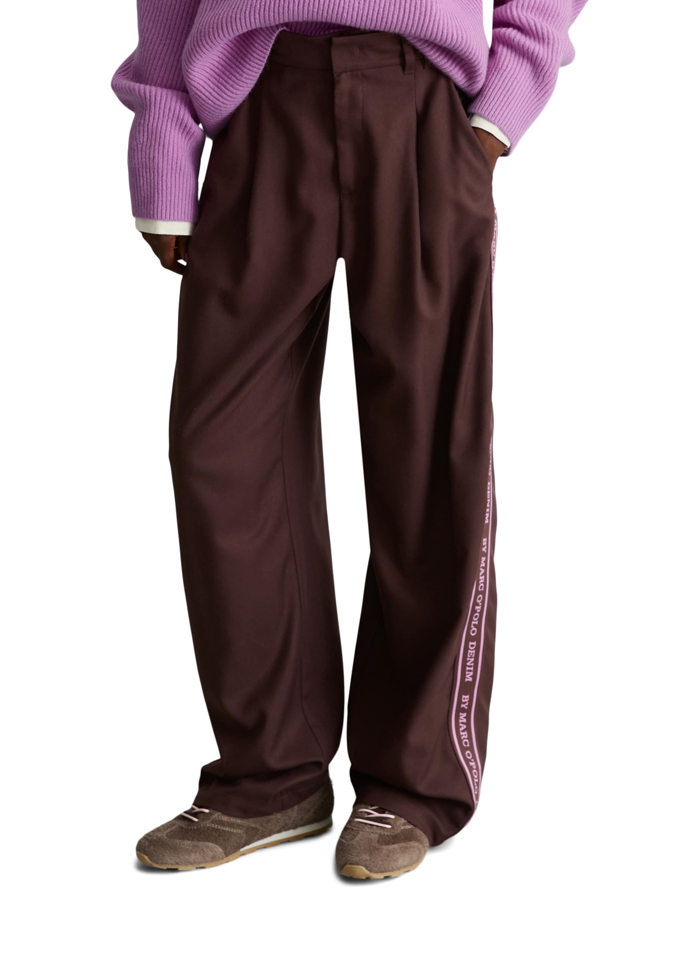 Loosefit Pantalon Marc O'Polo DENIM en marron : devant