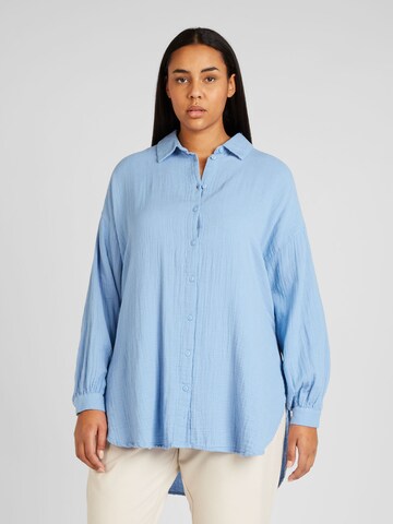 ONLY Carmakoma Bluse 'THYRA' in Blau: predná strana