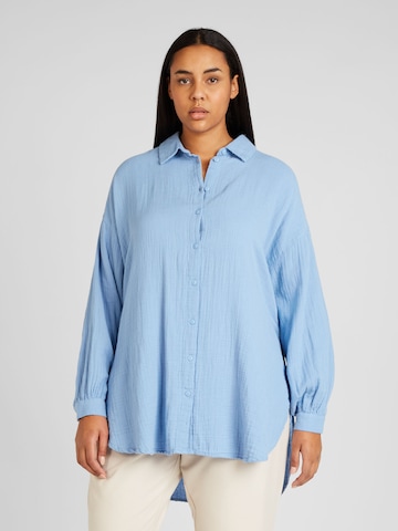 Camicia da donna 'THYRA' di ONLY Carmakoma in blu: frontale