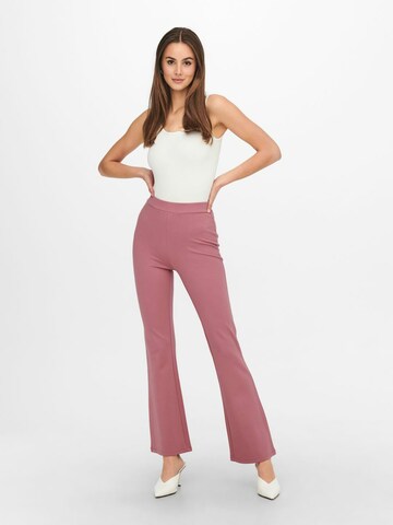 JDY Boot cut Trousers 'Pretty' in Pink