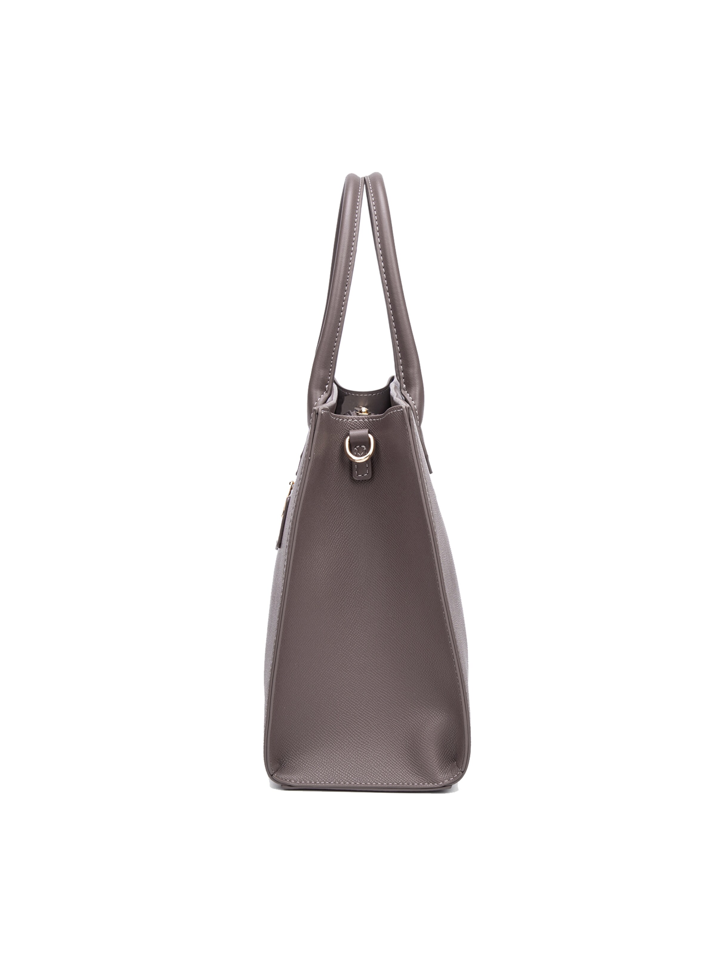 Borsa a mano 'Borsa a Mano Donna Vegan Leather con Zip e Tracolla Rimovibile - David Jones' di David Jones in grigio