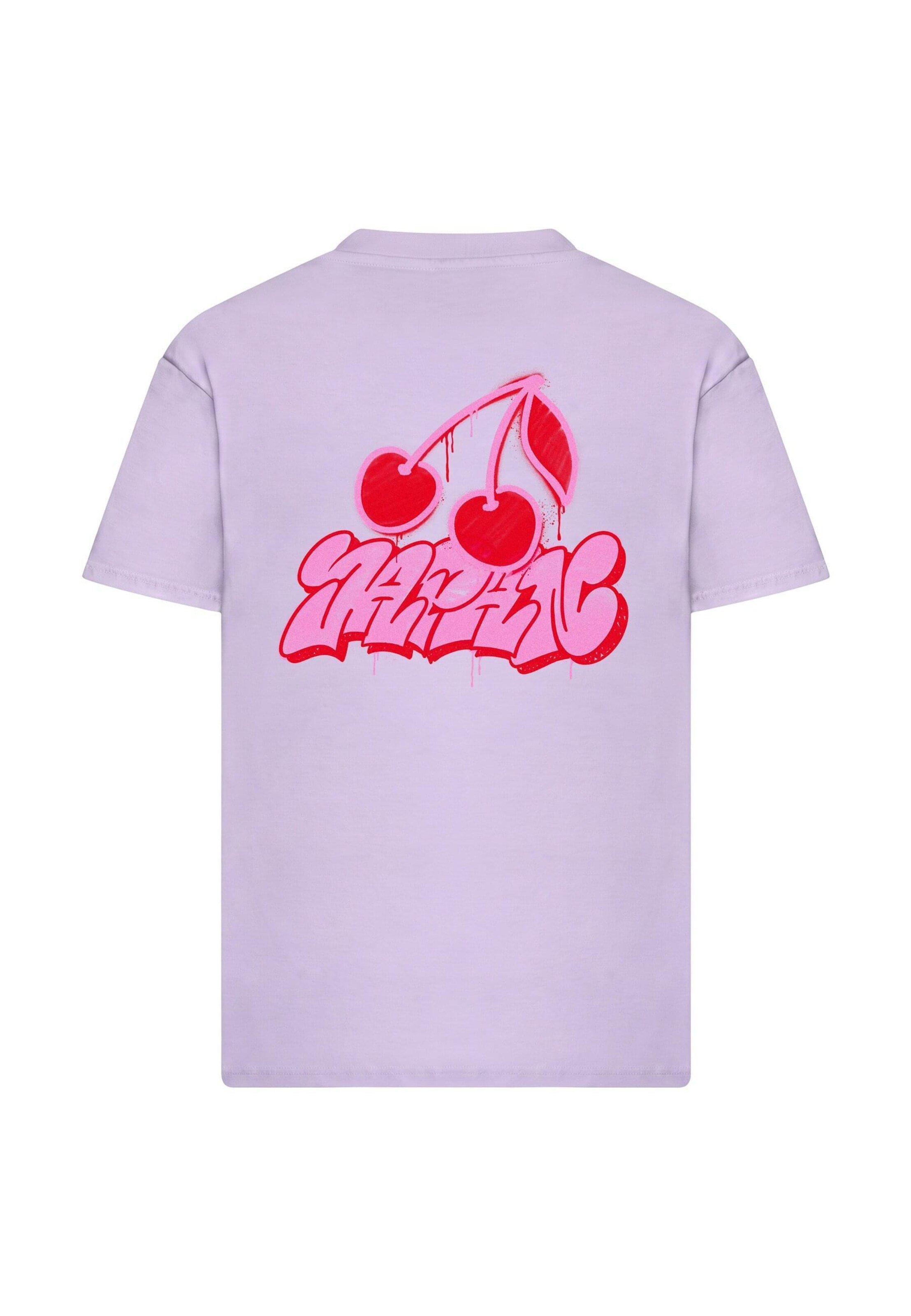 Mister Tee T-Shirt 'Pink Cherries' in Lila