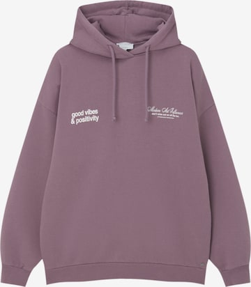 Pull&Bear Sweatshirt in Purple: front