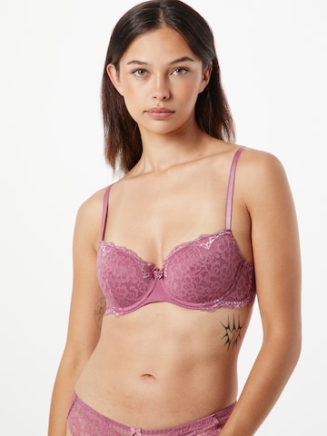 Hunkemöller Push-up Behå 'Marine' i rosa: framsida