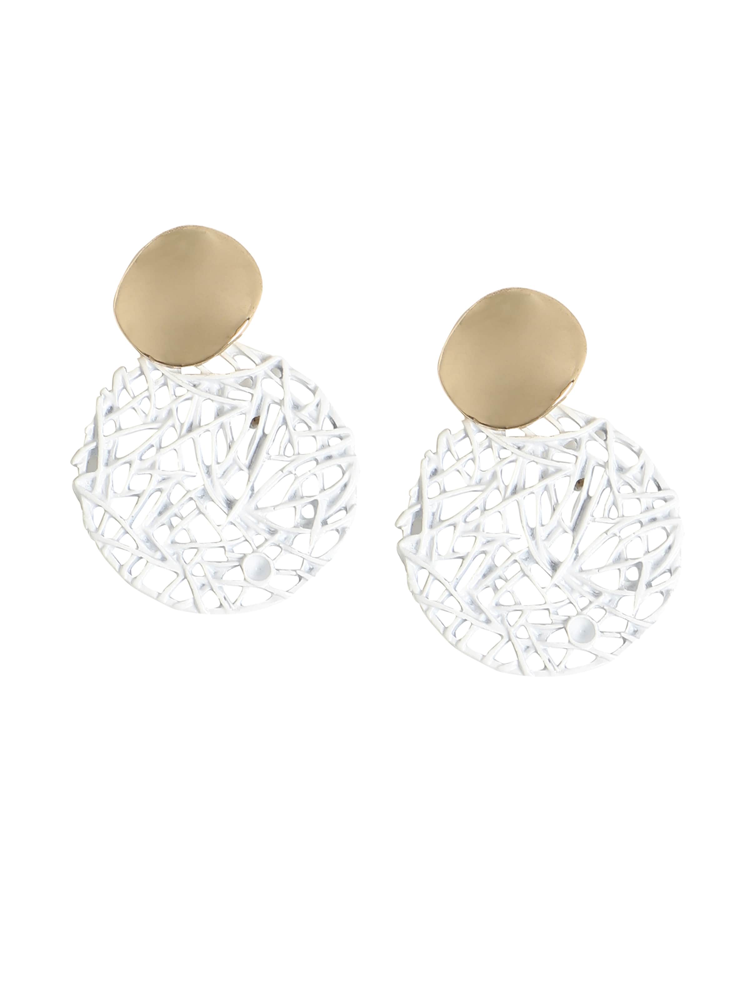 SOHI - Brincos 'Yinita' em branco: frente