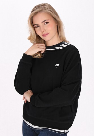 Sweat-shirt Schmuddelwedda en noir : devant