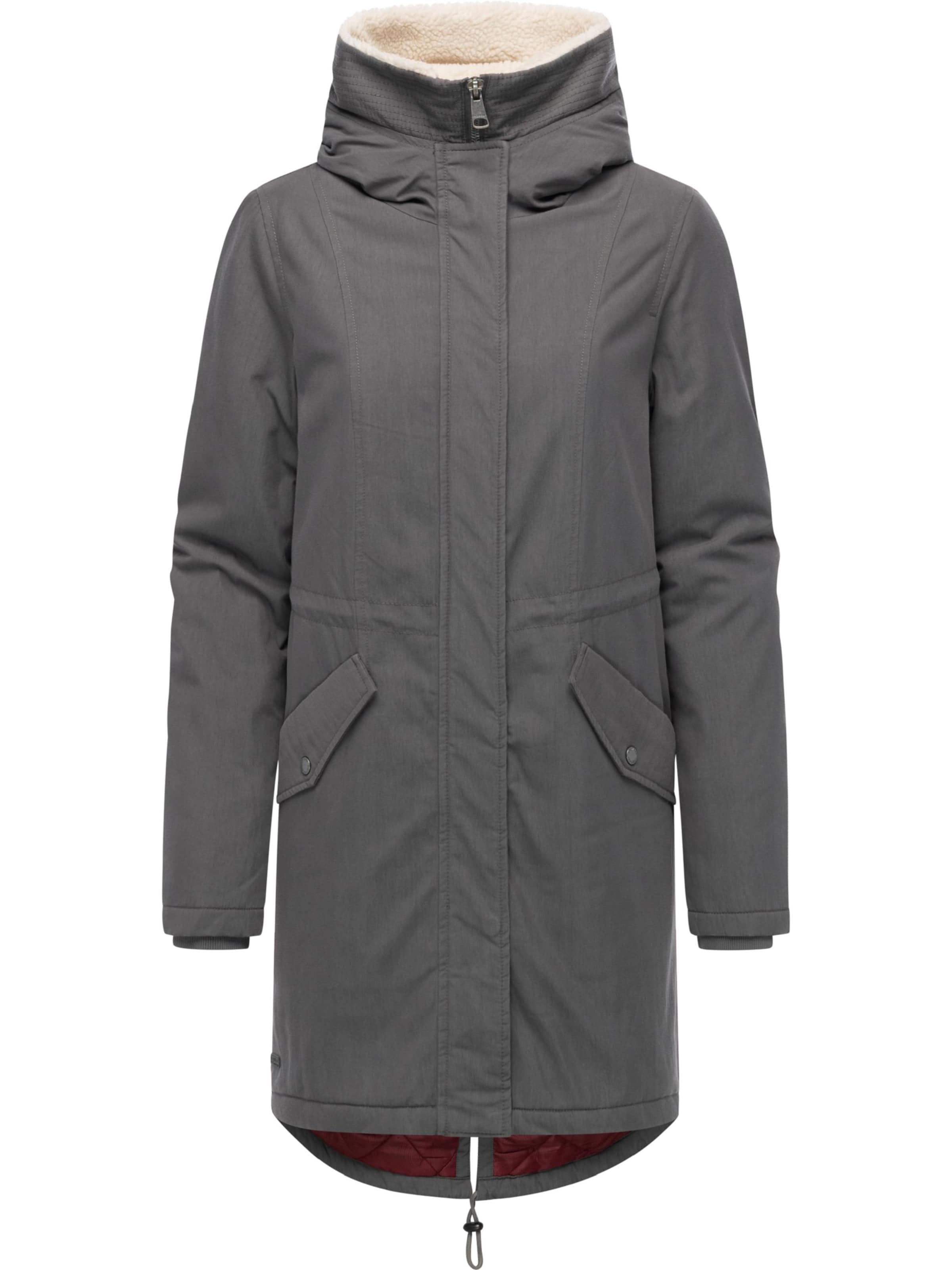 Ragwear Winterparka 'Coogle Youmodo' in Grijs: voorkant