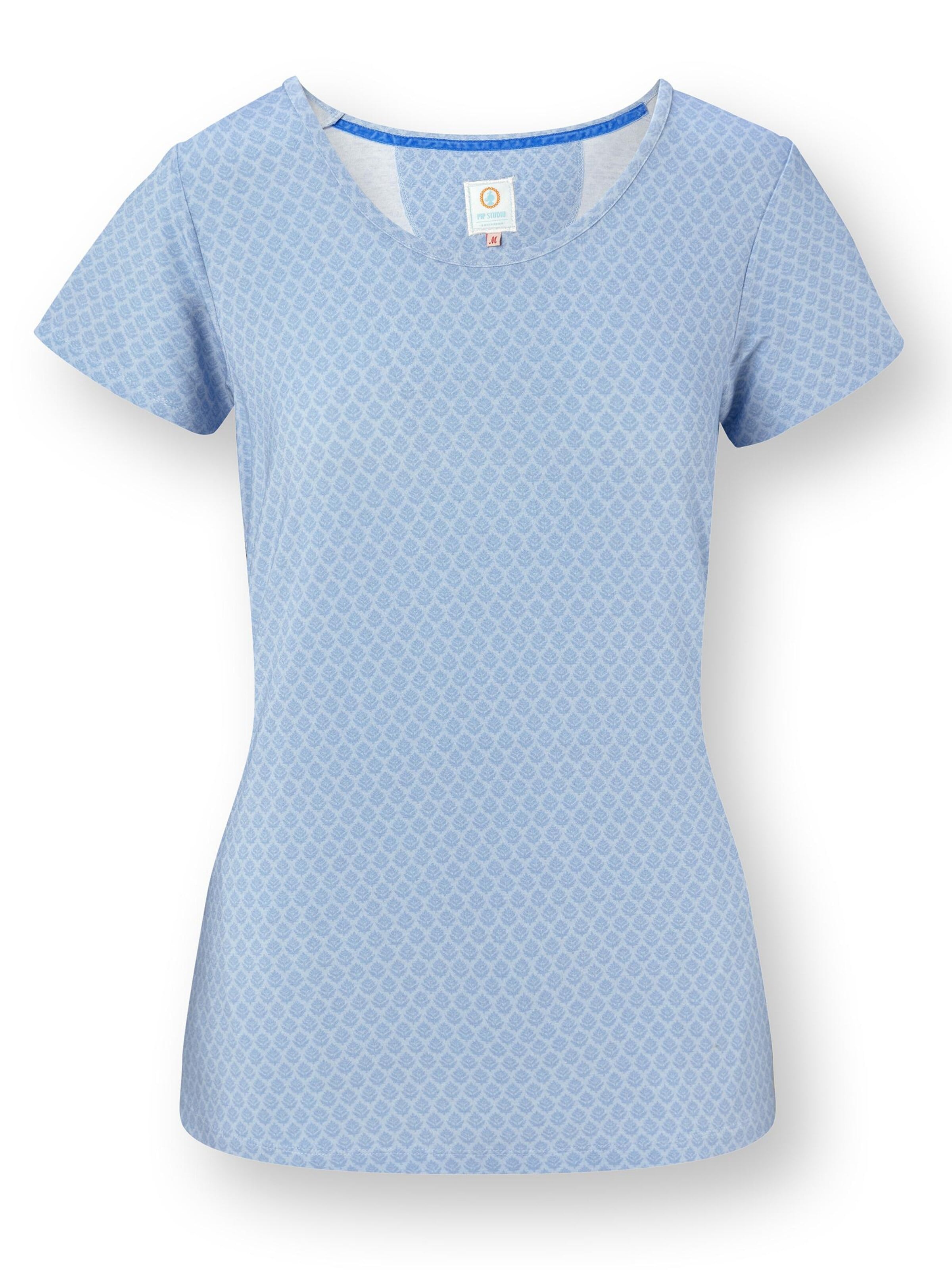 PIP STUDIO Pajama Shirt in Blue: front
