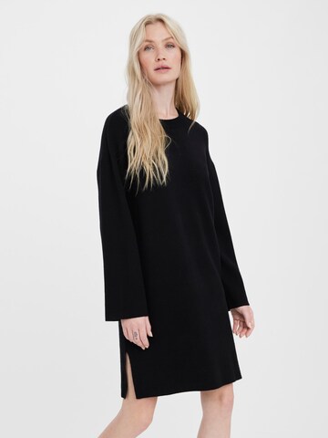 VERO MODA - Vestido de punto 'VMGold Needle' en negro: frente