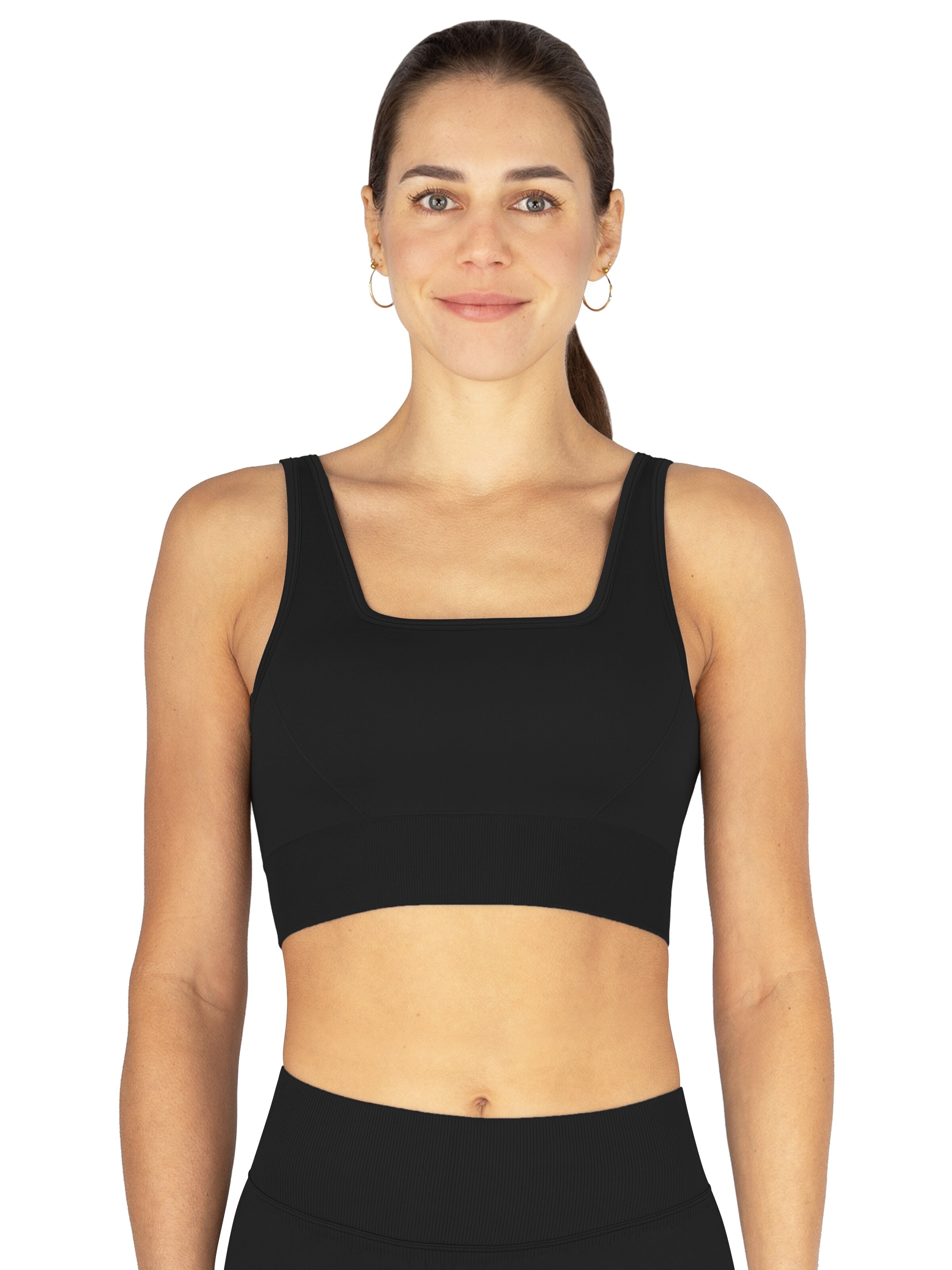 Circle Five Bralette Sports bra 'Sport-BH Damen | Medium Support mit herausnehmbaren Cups | Fitness, Gym & Yoga BH' in Black: front