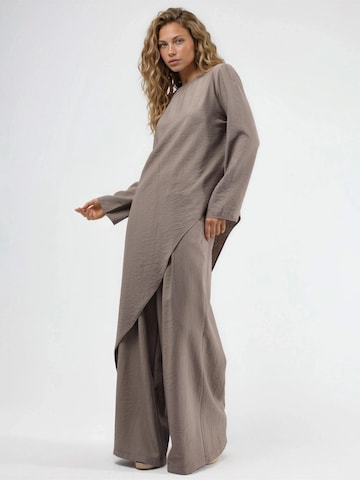 Busem Bluse in Braun
