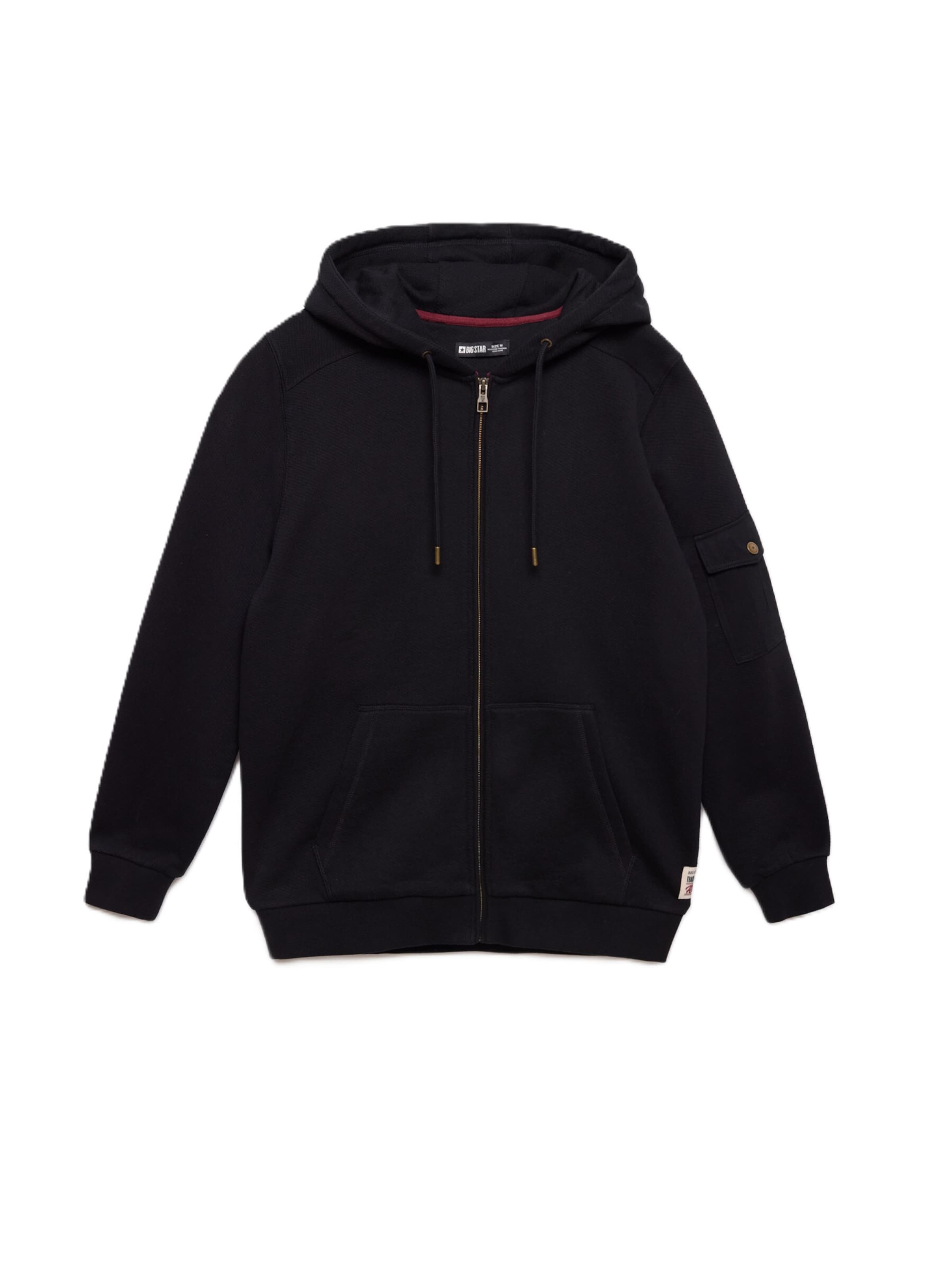 BIG STAR Sweatjacke in Schwarz: Vorderseite