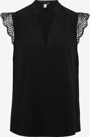Chemisier QS en noir : devant