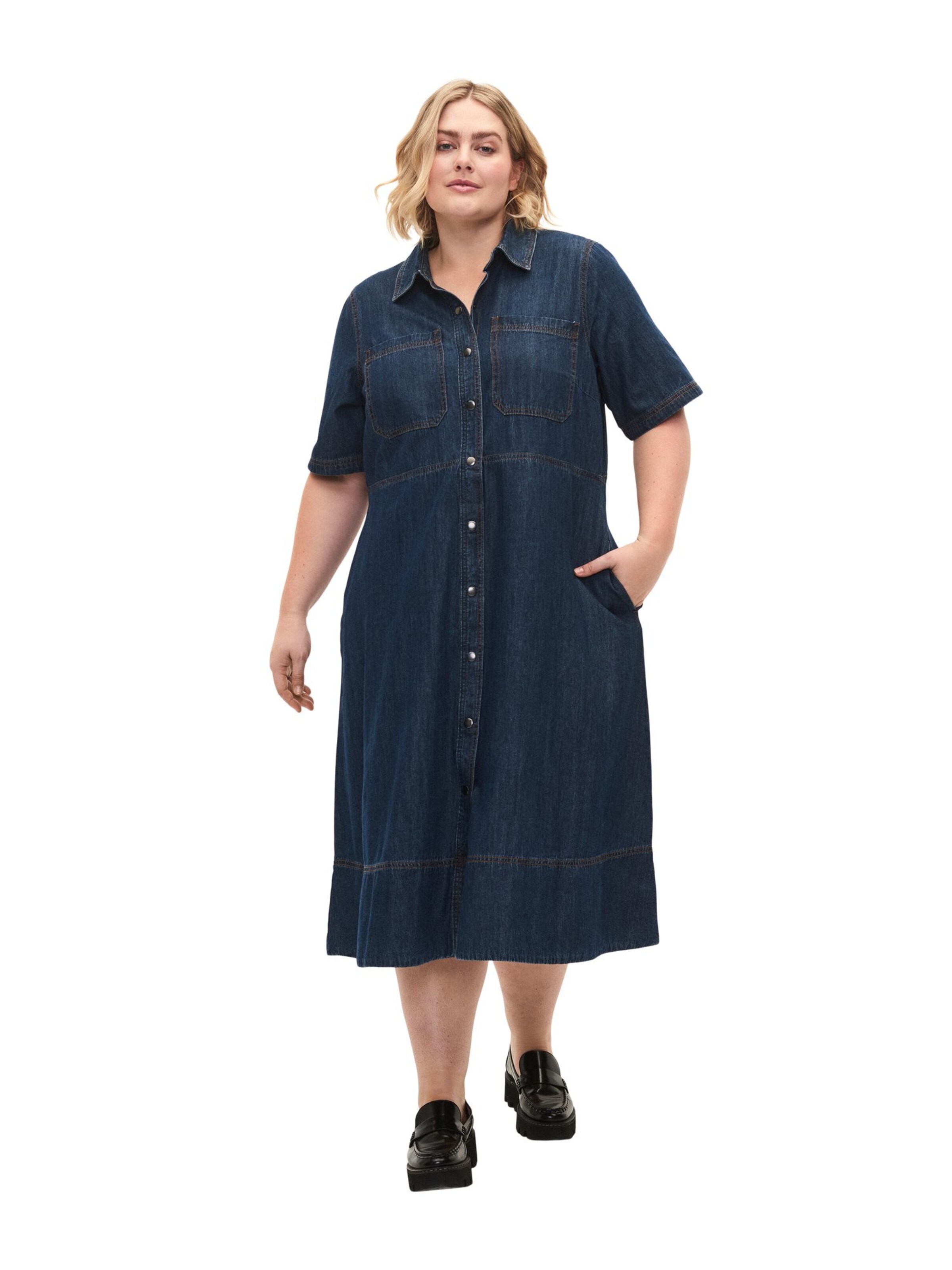 Zizzi Kleid 'Jkianta' in Blau: Vorderseite