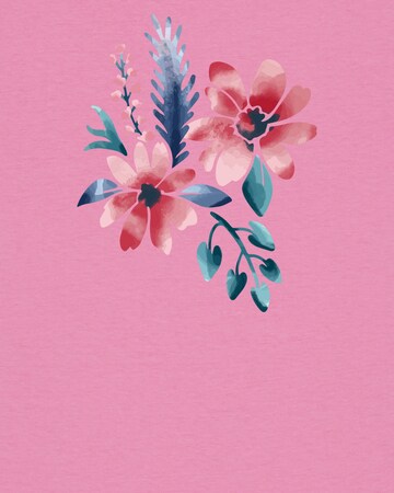 Maglietta 'Blume in Wasserfarbe 02' di Watapparel in rosa