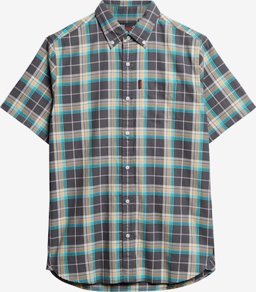 Superdry Button Up Shirt in Grey: front