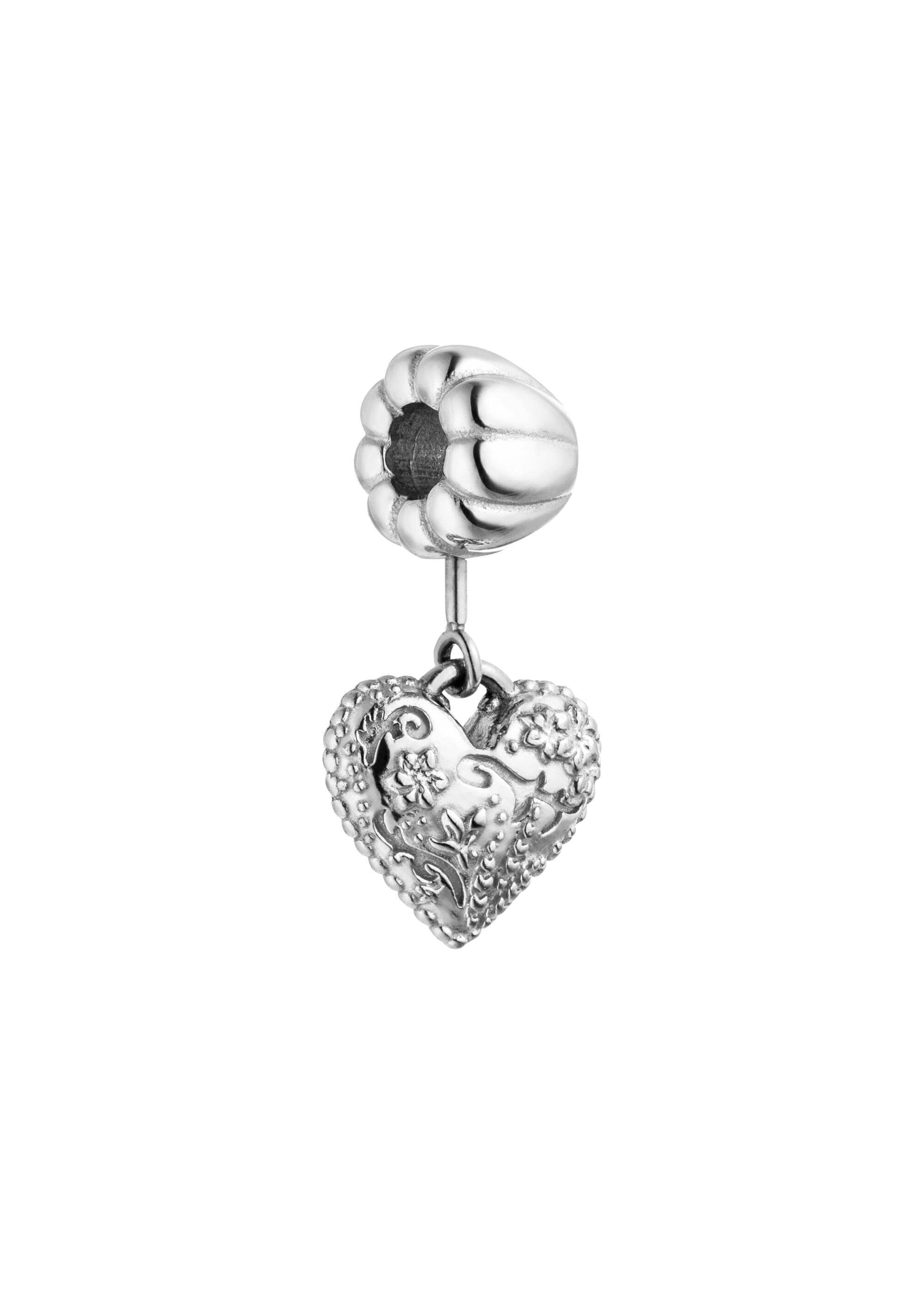 PURELEI - Atrelado 'Vintage Heart' em prata: frente