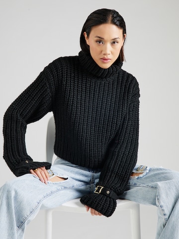 Hoermanseder x About You Sweater 'Eike' in Black: front