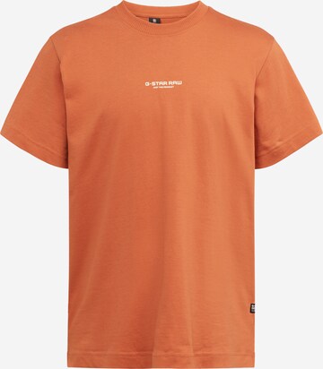 T-Shirt G-Star RAW en orange : devant