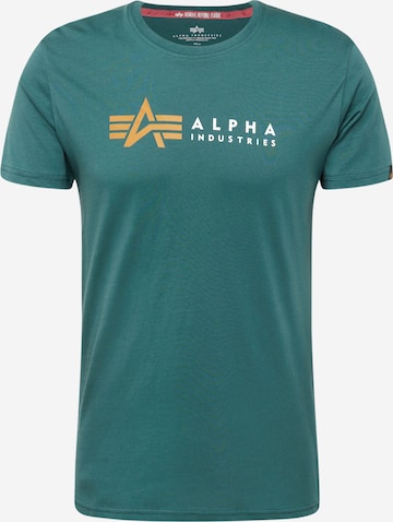 ALPHA INDUSTRIES Shirt in Groen: voorkant