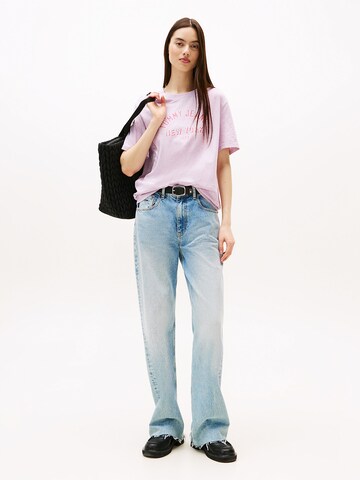 Tommy Jeans T-shirt i rosa