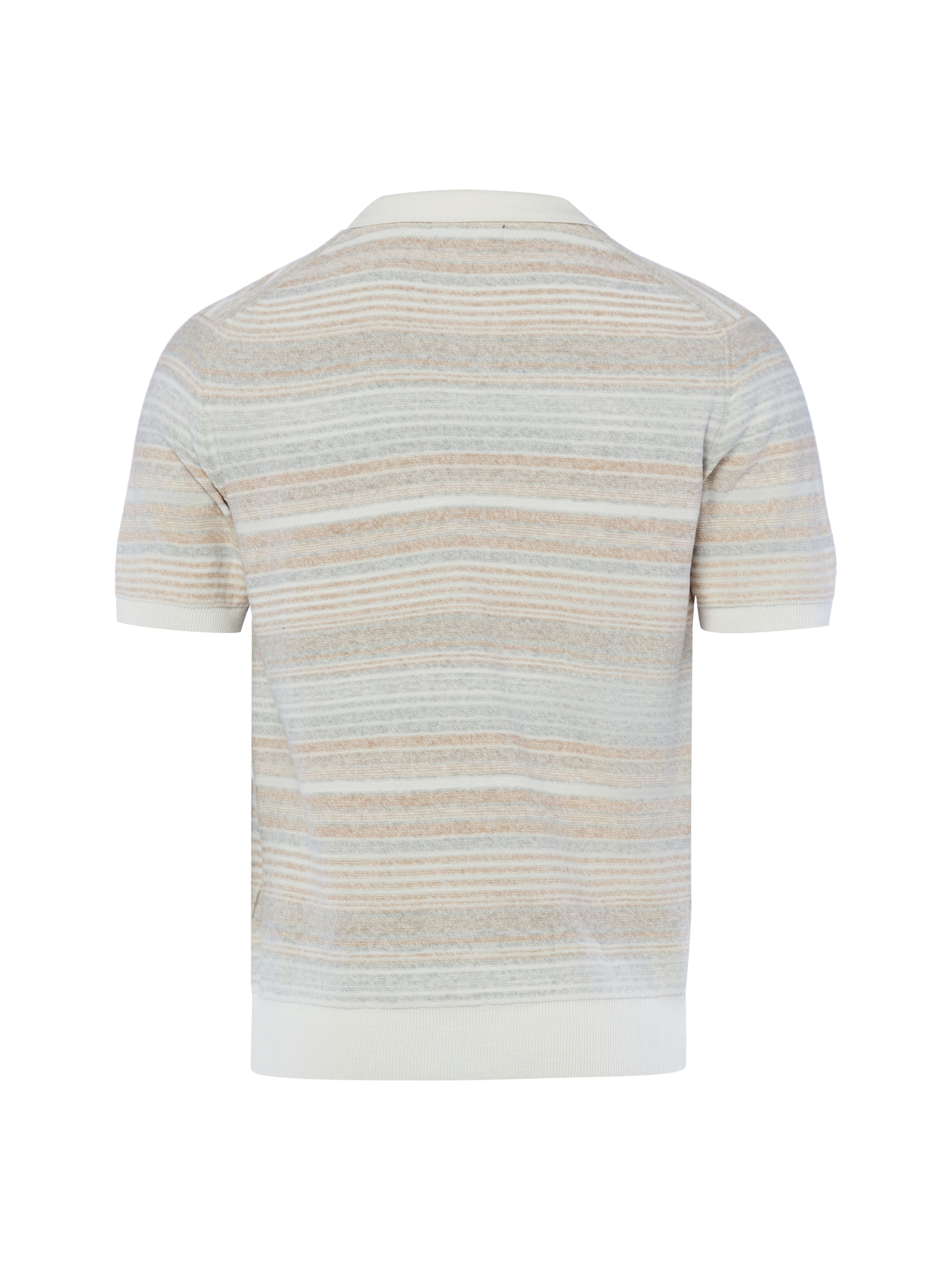 Ragman Strick-Poloshirt in Grau