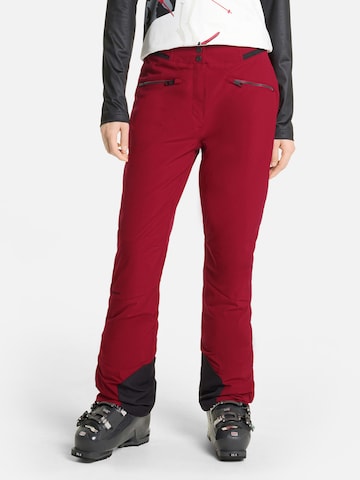 ZIENER Slim fit Outdoor Pants 'Z ' in Red: front