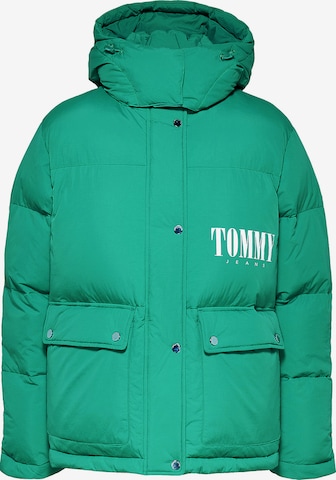 Tommy Jeans Зимно яке в зелено: отпред