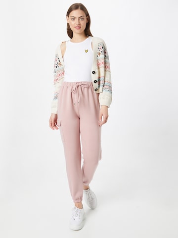 Effilé Pantalon cargo Warehouse en rose