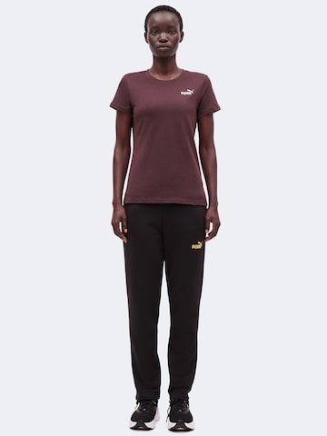 PUMA Λειτουργικό μπλουζάκι 'ESS Small No. 1' σε καφέ