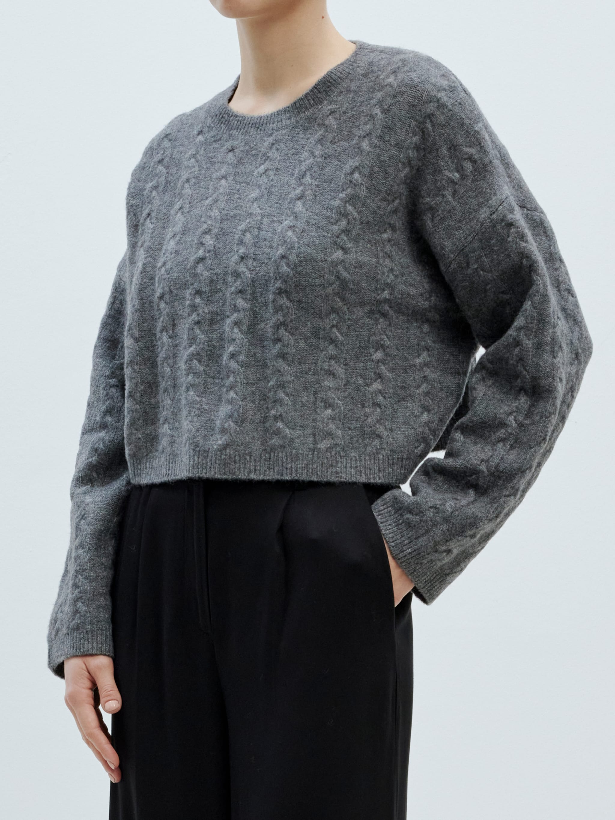 EDITED Produkte Pullover 'Yella' graumeliert