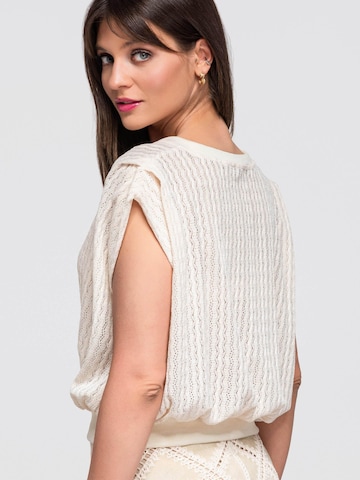 Ombre Blouse in Beige